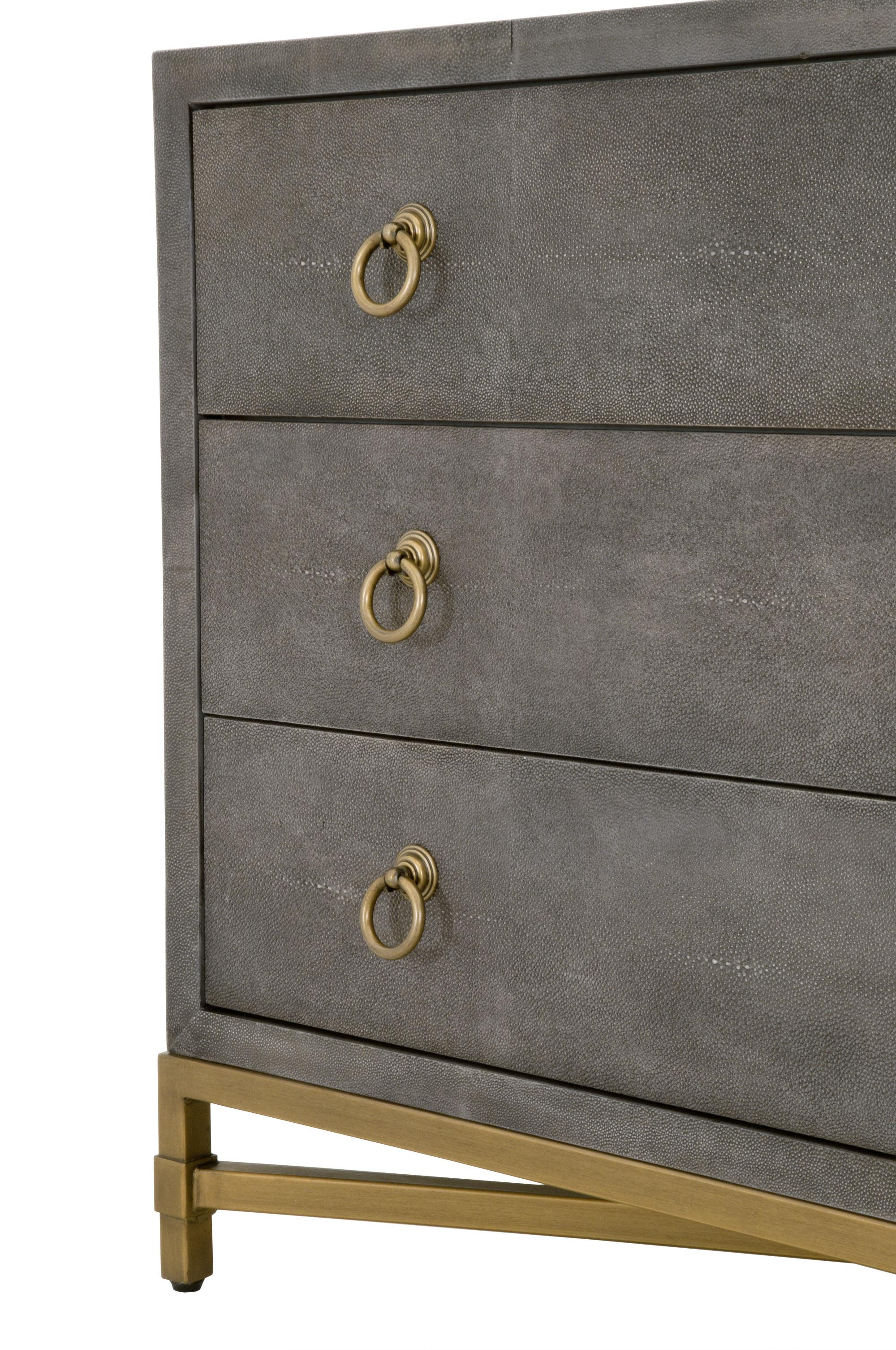 Strand Shagreen 3 Drawer Nightstand